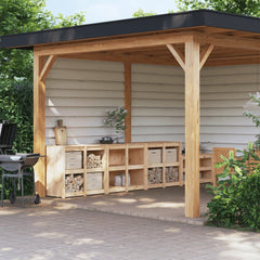 vidaXL Outdoor Kitchen Cabinets "MEPPEL" 3 pcs Solid Wood Pine 1