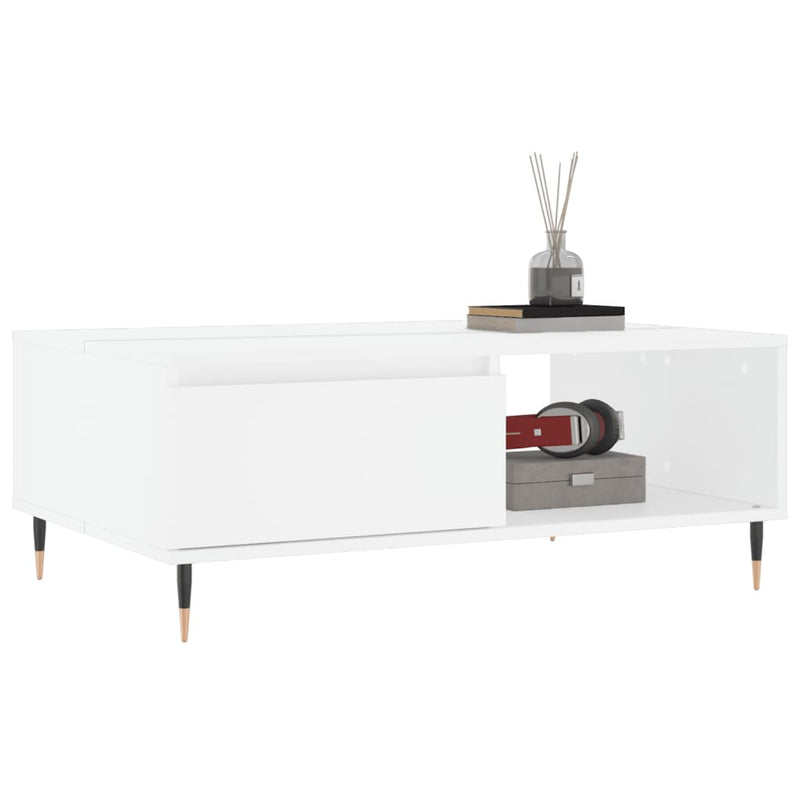 Coffee Table White 90x60x35 cm Engineered Wood