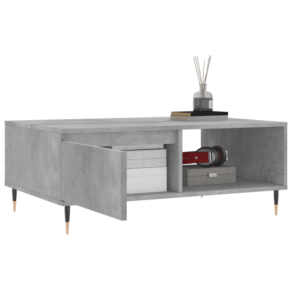vidaXL Coffee Table Concrete Grey 90x60x35 cm Engineered Wood 4