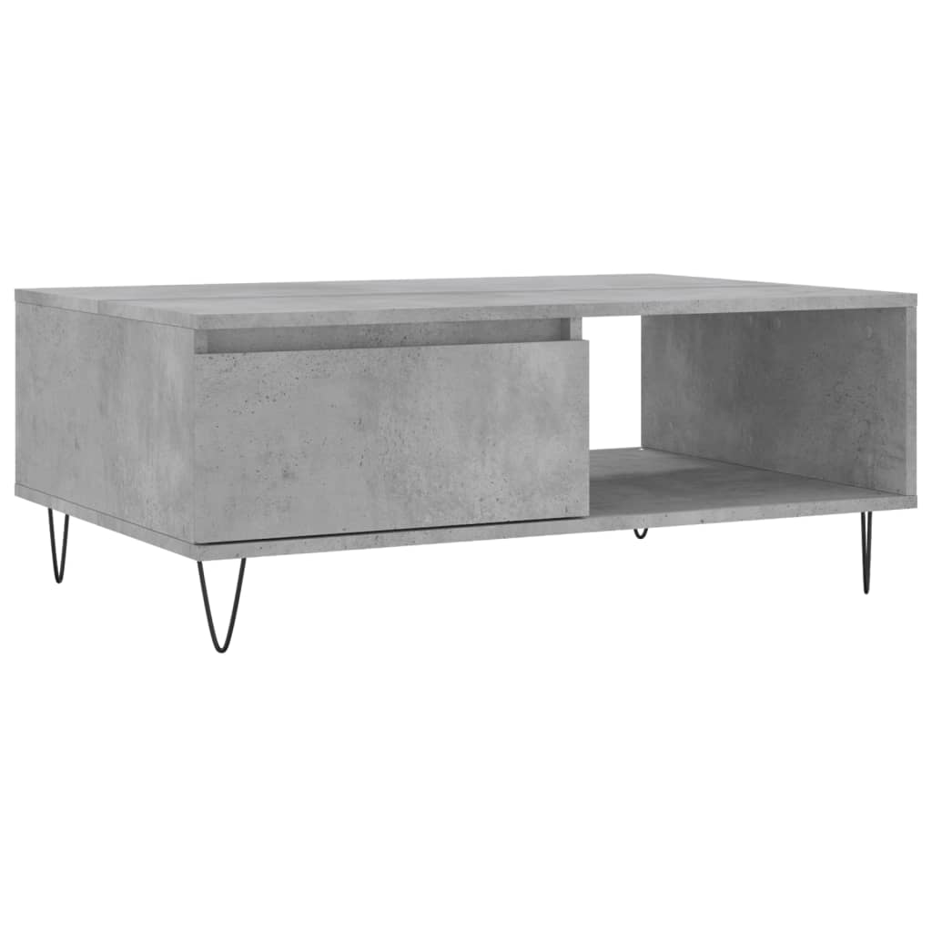 vidaXL Coffee Table Concrete Grey 90x60x35 cm Engineered Wood 2