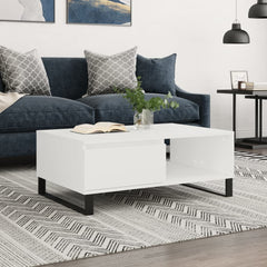 vidaXL Coffee Table White 90x60x35 cm Engineered Wood 1