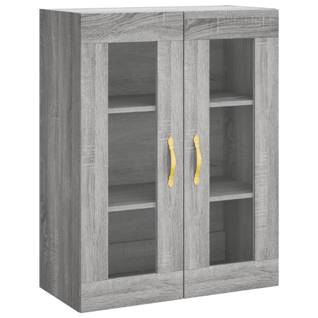 vidaXL Wall Mounted Cabinet Grey Sonoma 69.5x34x90 cm 2