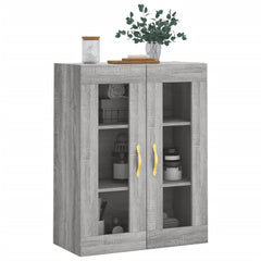 vidaXL Wall Mounted Cabinet Grey Sonoma 69.5x34x90 cm 4