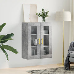 vidaXL Wall Mounted Cabinet Concrete Grey 69.5x34x90 cm 3