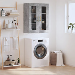 vidaXL Wall Mounted Cabinet Concrete Grey 69.5x34x90 cm 1