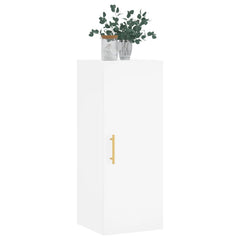 vidaXL Wall Mounted Cabinet White 34.5x34x90 cm 4