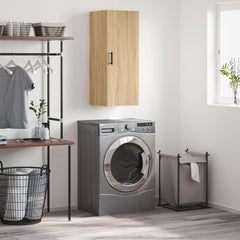 vidaXL Wall Mounted Cabinet Sonoma Oak 34.5x34x90 cm 1