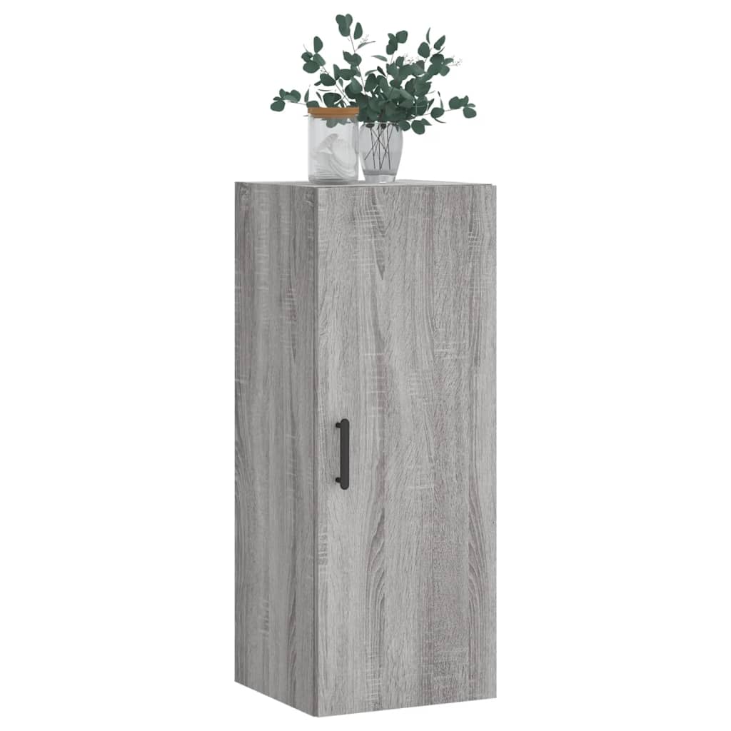 vidaXL Wall Mounted Cabinet Grey Sonoma 34.5x34x90 cm 4