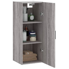 vidaXL Wall Mounted Cabinet Grey Sonoma 34.5x34x90 cm 5