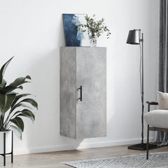 vidaXL Wall Mounted Cabinet Concrete Grey 34.5x34x90 cm 3