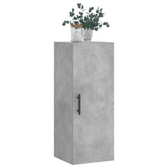 vidaXL Wall Mounted Cabinet Concrete Grey 34.5x34x90 cm 4