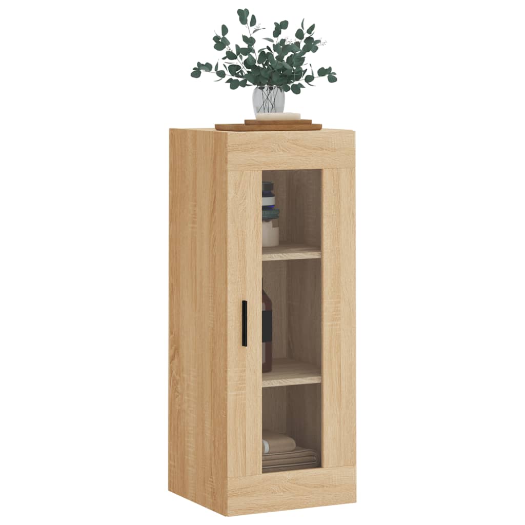 vidaXL Wall Mounted Cabinet Sonoma Oak 34.5x34x90 cm 4
