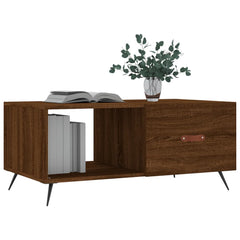 vidaXL Coffee Table Brown Oak 90x50x40 cm Engineered Wood 3