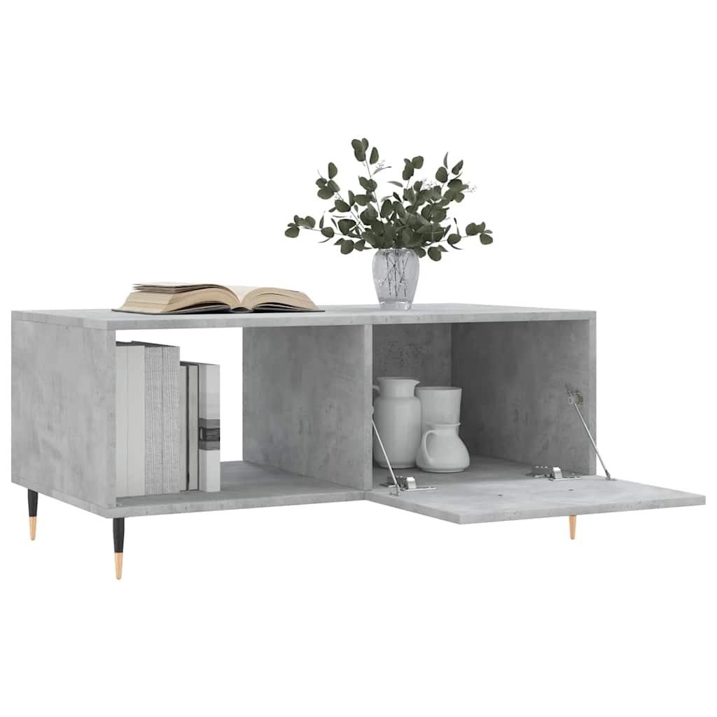 vidaXL Coffee Table Concrete Grey 90x50x40 cm Engineered Wood 4