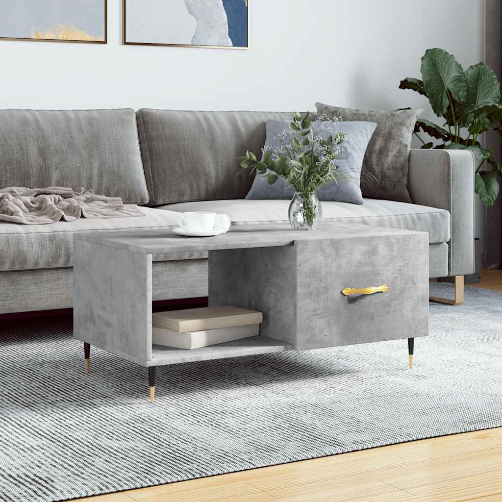 vidaXL Coffee Table Concrete Grey 90x50x40 cm Engineered Wood 1