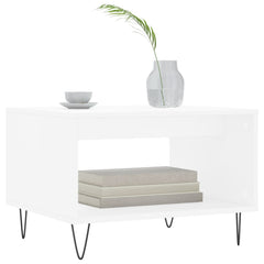 vidaXL Coffee Table White 60x50x40 cm Engineered Wood 3