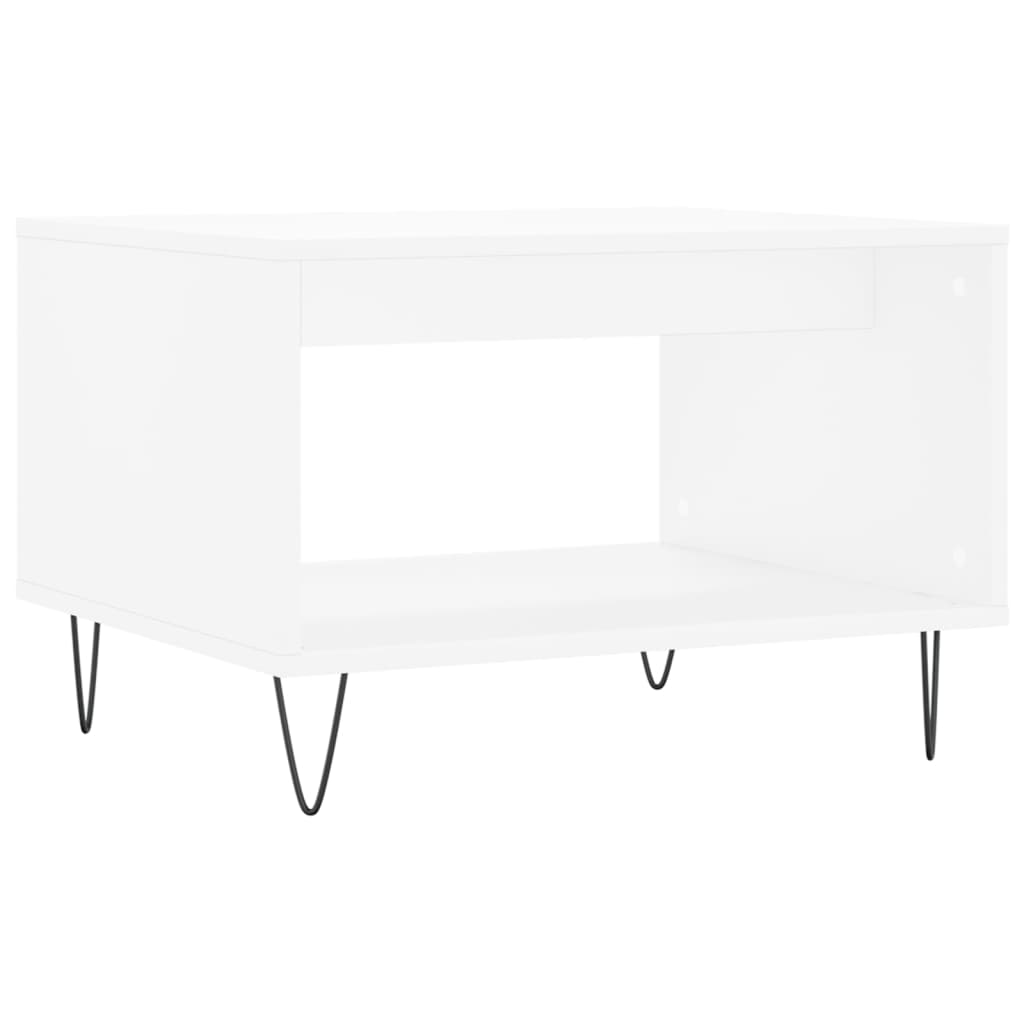 vidaXL Coffee Table White 60x50x40 cm Engineered Wood 6
