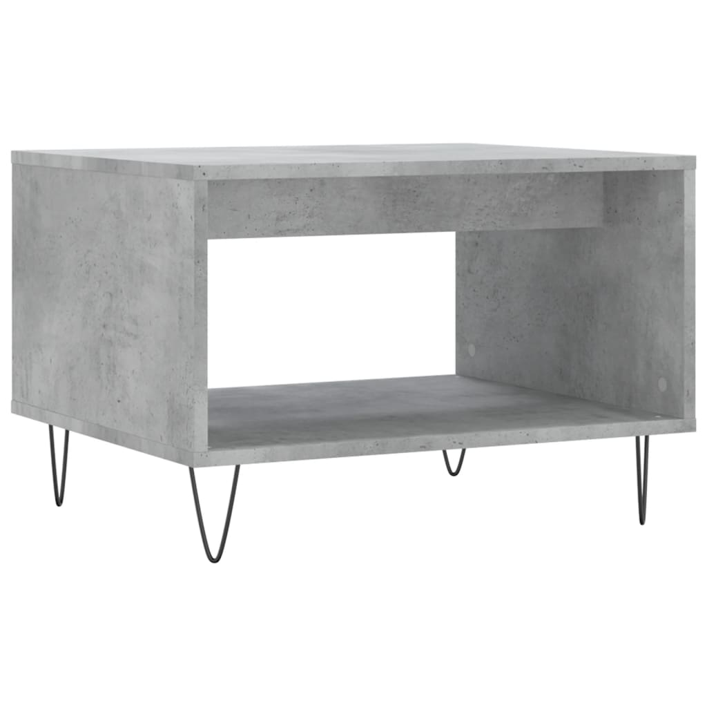 vidaXL Coffee Table Concrete Grey 60x50x40 cm Engineered Wood 2