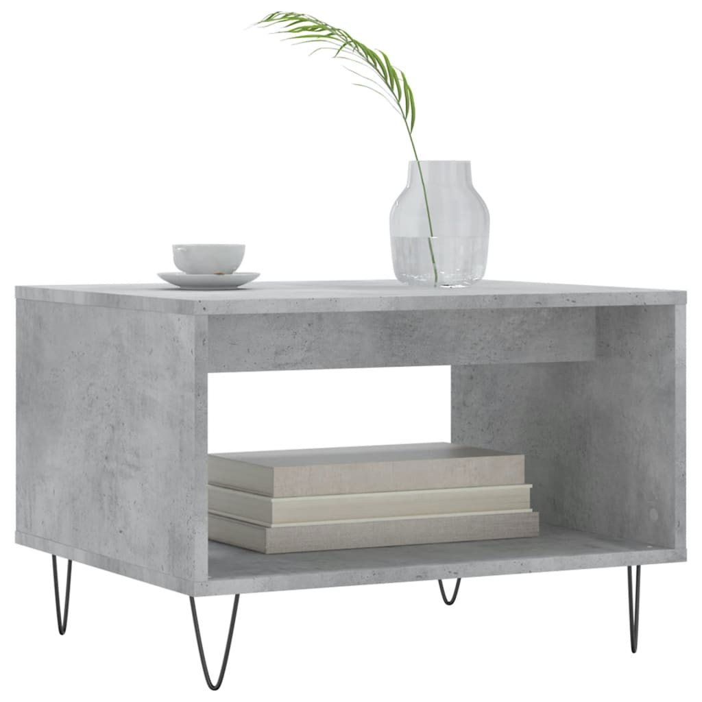 vidaXL Coffee Table Concrete Grey 60x50x40 cm Engineered Wood 3