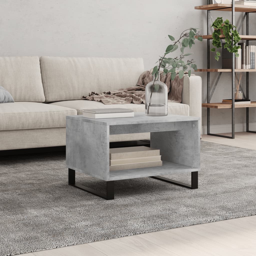 vidaXL Coffee Table Concrete Grey 60x50x40 cm Engineered Wood 1