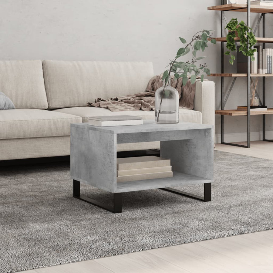 vidaXL Coffee Table Concrete Grey 60x50x40 cm Engineered Wood 1