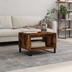 vidaXL Coffee Table Smoked Oak 60x50x40 cm Engineered Wood 1