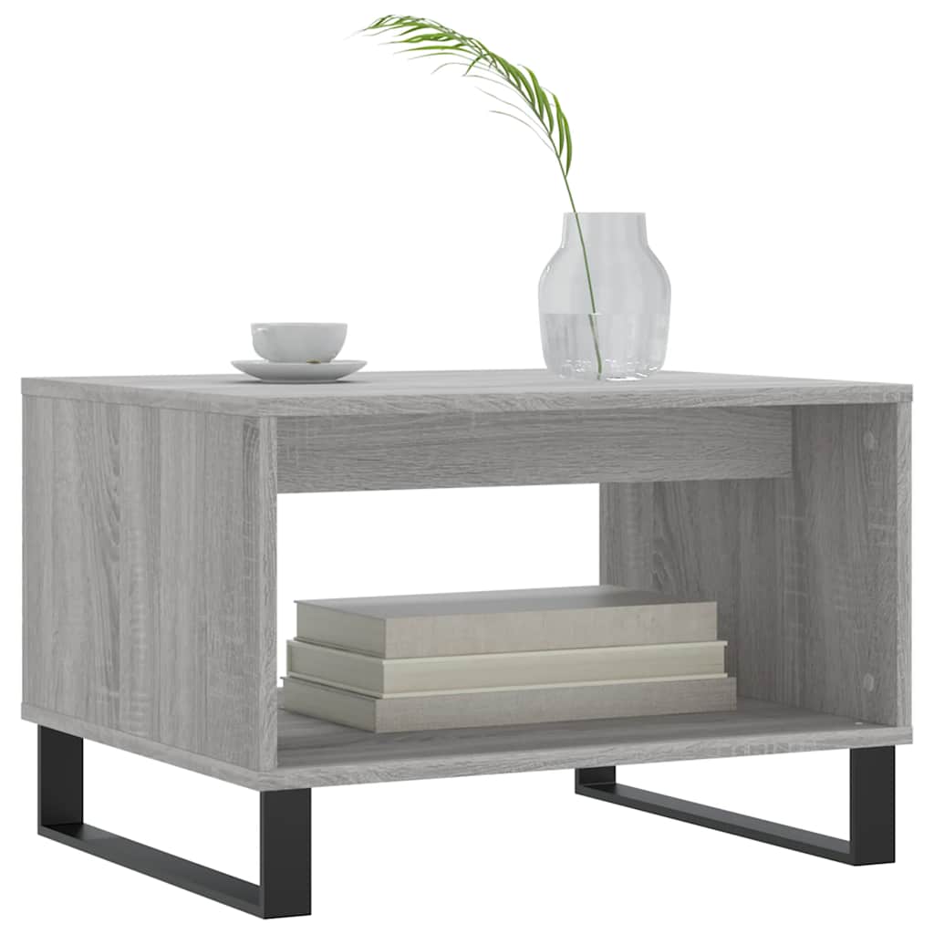 vidaXL Coffee Table Grey Sonoma 60x50x40 cm Engineered Wood 3