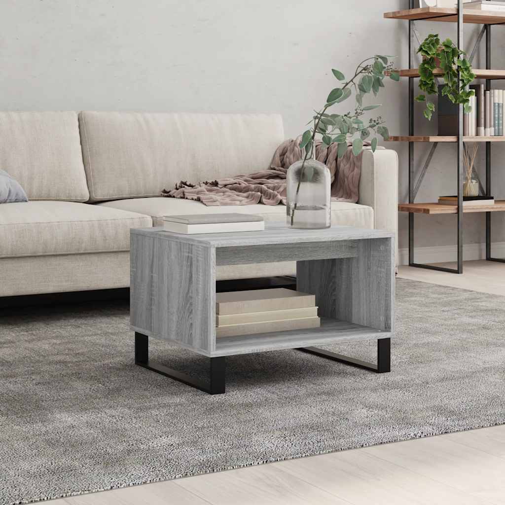 vidaXL Coffee Table Grey Sonoma 60x50x40 cm Engineered Wood 1