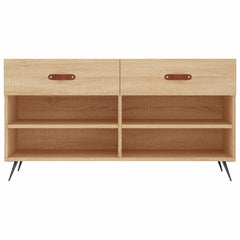 vidaXL Shoe Bench Sonoma Oak 102x35x55 cm Engineered Wood 6