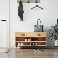vidaXL Shoe Bench Sonoma Oak 102x35x55 cm Engineered Wood 1