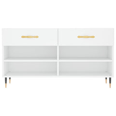 vidaXL Shoe Bench White 102x35x55 cm Engineered Wood 6