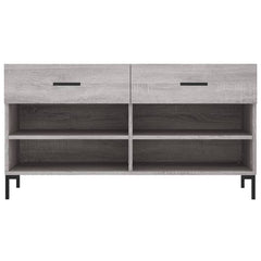 vidaXL Shoe Bench Grey Sonoma 102x35x55 cm Engineered Wood 6