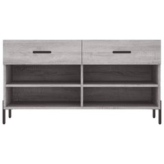 vidaXL Shoe Bench Grey Sonoma 102x35x55 cm Engineered Wood 6
