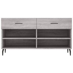 vidaXL Shoe Bench Grey Sonoma 102x35x55 cm Engineered Wood 6