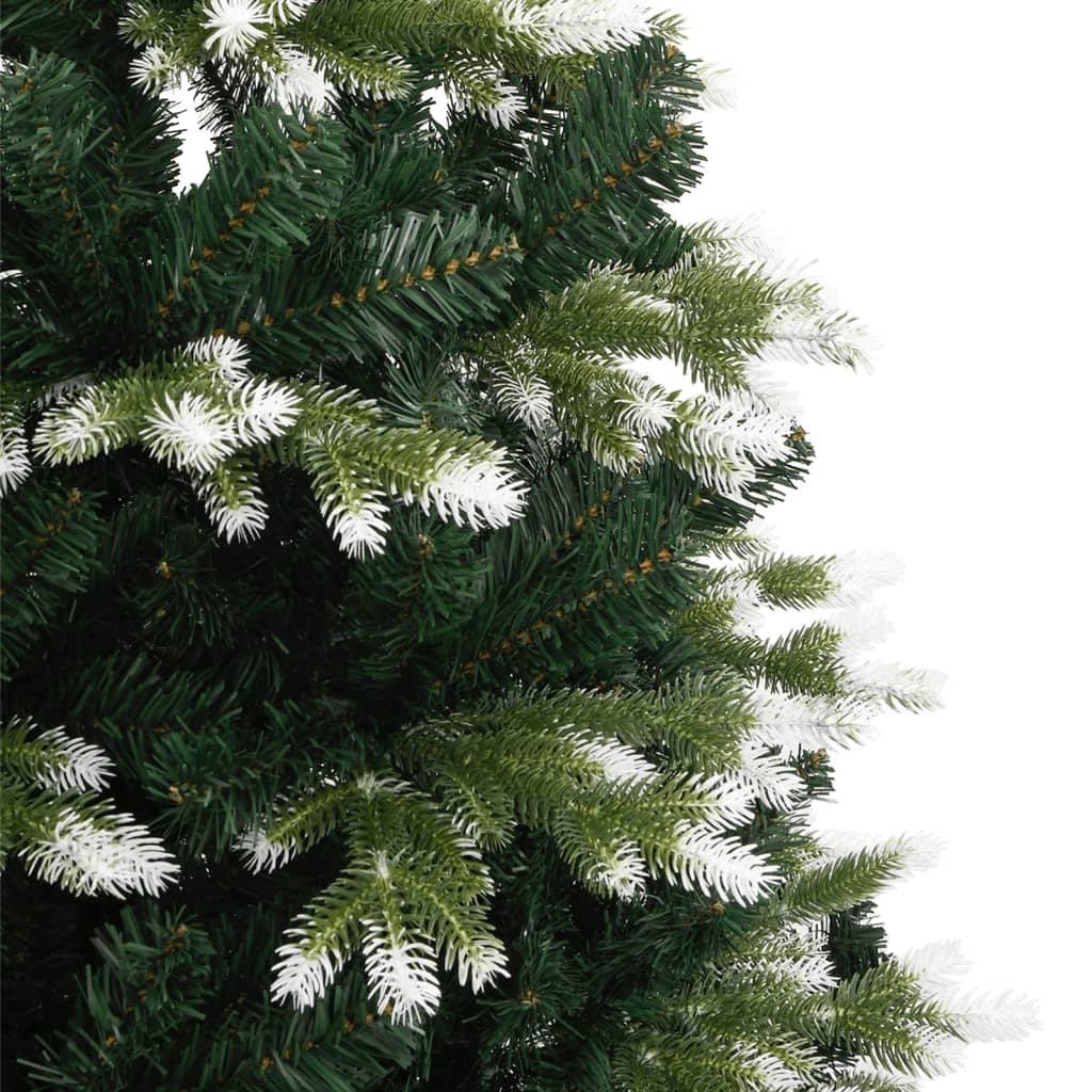 vidaXL Artificial Hinged Christmas Tree with Flocked Snow 180 cm 4