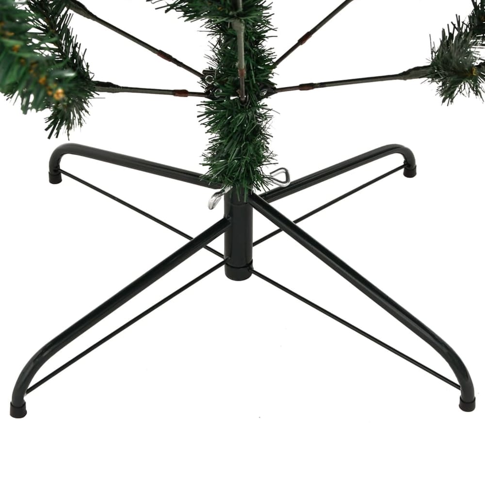Artificial Hinged Christmas Tree 150 LEDs Green 120 cm Basic