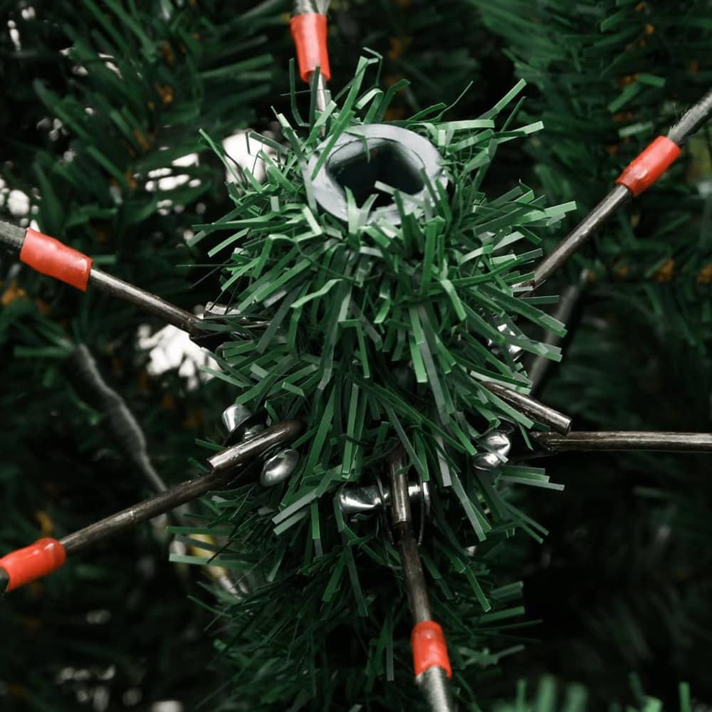 Artificial Hinged Christmas Tree 150 LEDs Green 120 cm Basic