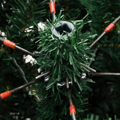 Artificial Hinged Christmas Tree 150 LEDs Green 150 cm Basic