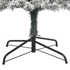 vidaXL Slim Christmas Tree with Stand and Flocked Snow 270 cm PVC 5