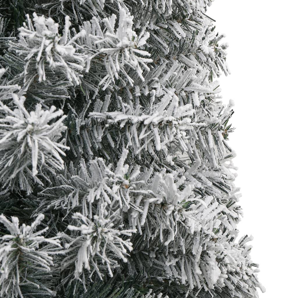 vidaXL Slim Christmas Tree with Stand and Flocked Snow 300 cm PVC 4