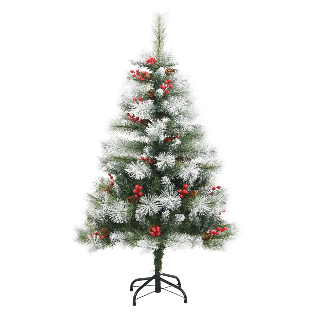 Artificial Christmas Tree Green and white 150 cm Basic