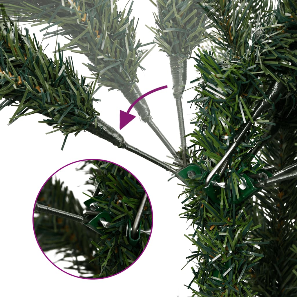 vidaXL Artificial Hinged Christmas Tree with Cones and Berries 150 cm 3