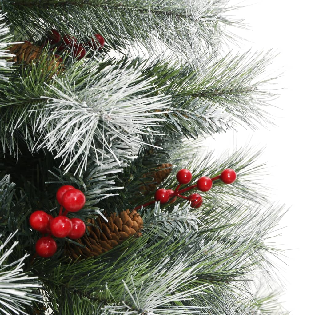 vidaXL Artificial Hinged Christmas Tree with Cones and Berries 150 cm 5