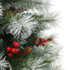 vidaXL Artificial Hinged Christmas Tree with Cones and Berries 150 cm 5