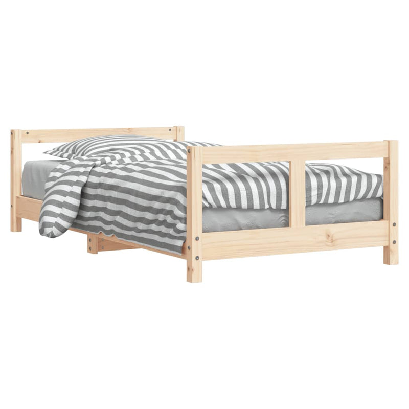 Kids Bed Frame 80x160 cm Solid Wood Pine