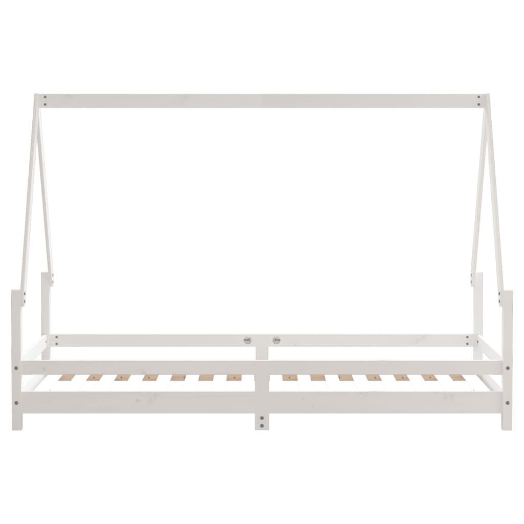 vidaXL Kids Bed Frame White 80x200 cm Solid Wood Pine 5