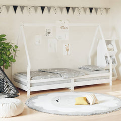 vidaXL Kids Bed Frame White 80x200 cm Solid Wood Pine 1