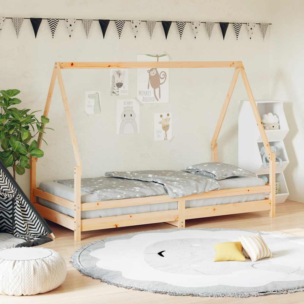 vidaXL Kids Bed Frame Solid Wood Pine