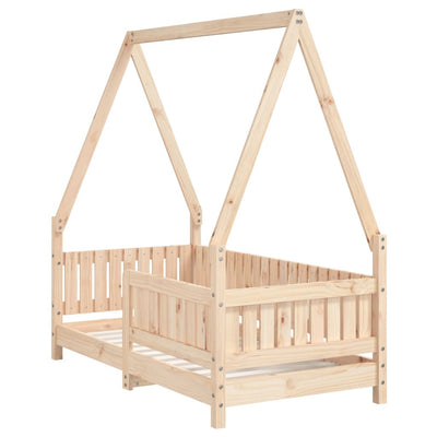 Kids Bed Frame 70x140 cm Solid Wood Pine