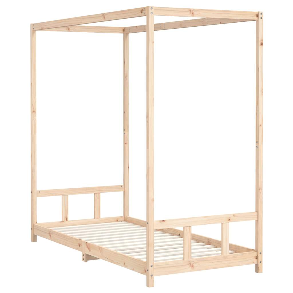 vidaXL Kids Bed Frame 90x200 cm Solid Wood Pine 6